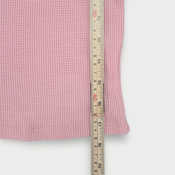 Pink Lace Trim TopStitch And Pine Y2k Pink Waffle Knitted Lace Brand New Size S - Picture 6 of 9